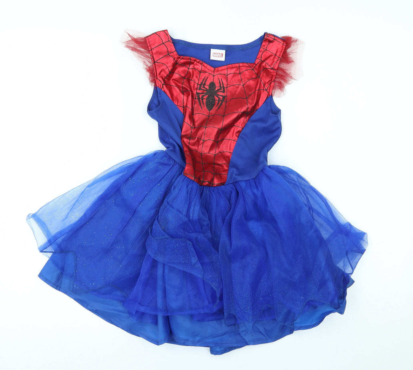 Marvel Girls Blue   A-Line  Size 7-8 Years  - spiderman dress