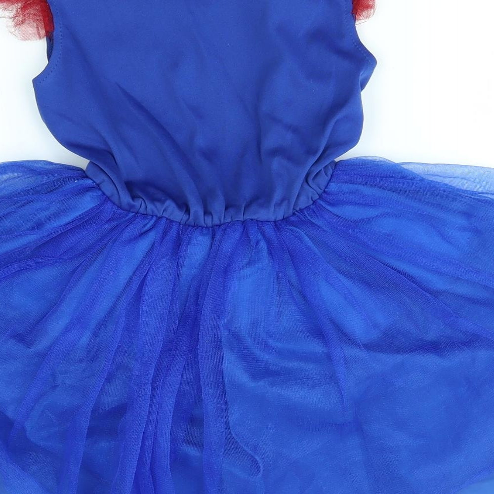 Marvel Girls Blue   A-Line  Size 7-8 Years  - spiderman dress