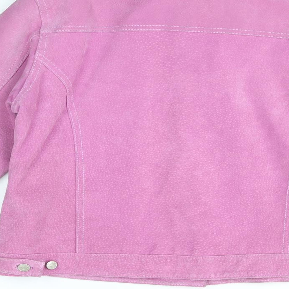 Milan Womens Pink   Biker Jacket Size 14