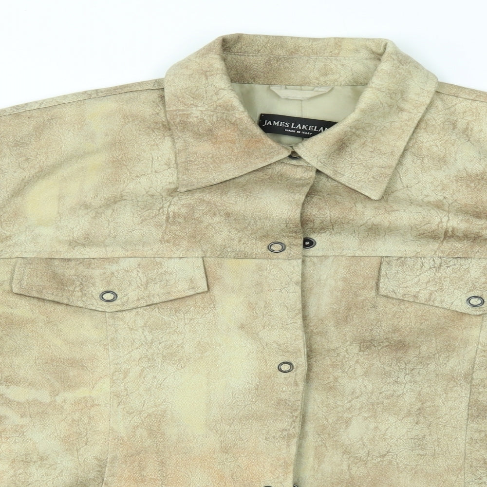 James Lakeland Womens Beige   Basic Button-Up Size 10