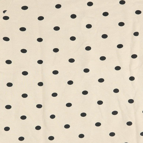 Moss Copenhagen Womens Beige Polka Dot  Pullover Jumper Size S