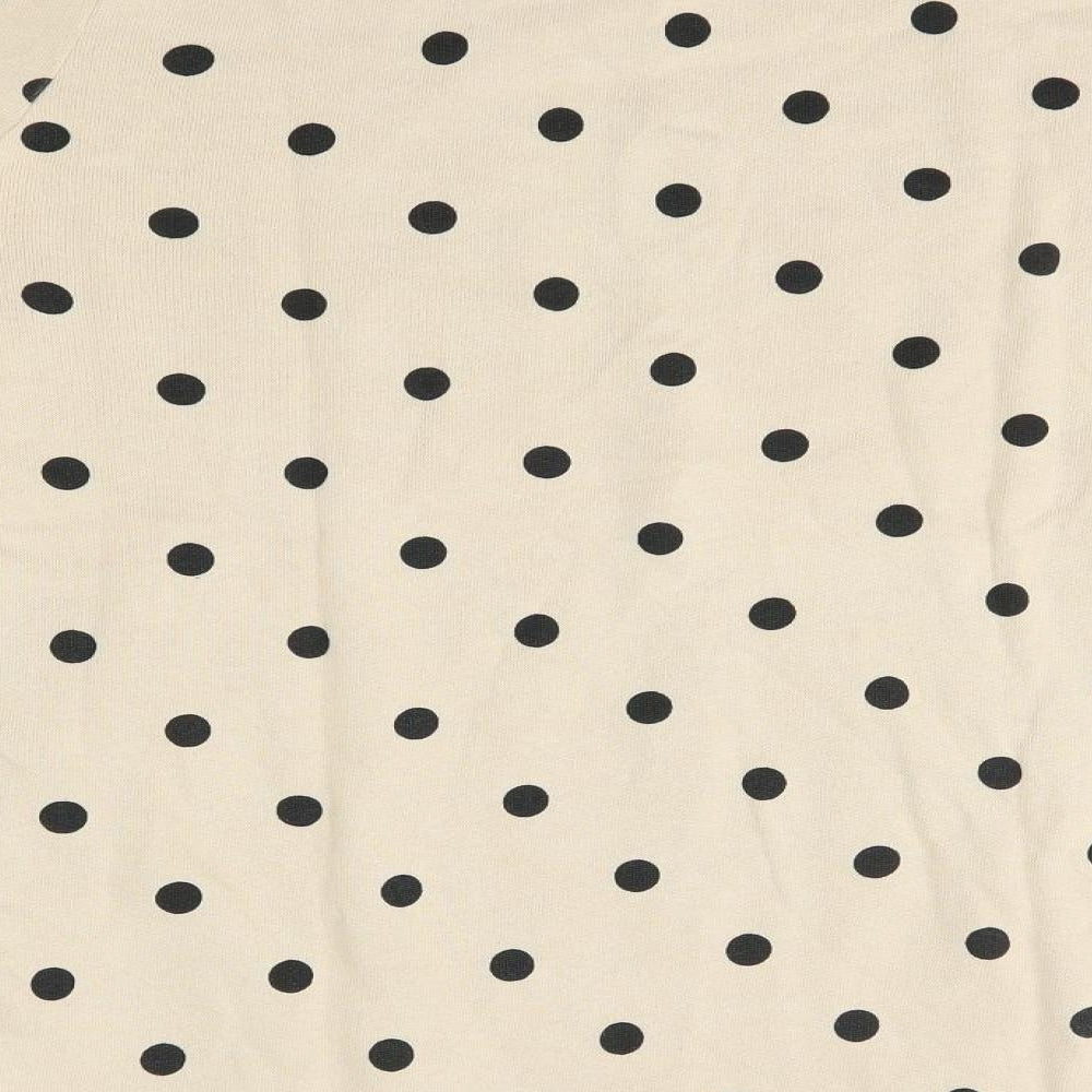 Moss Copenhagen Womens Beige Polka Dot  Pullover Jumper Size S