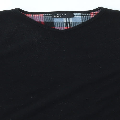 CEDARWOOD STATE Mens Black    Pyjama Top Size S