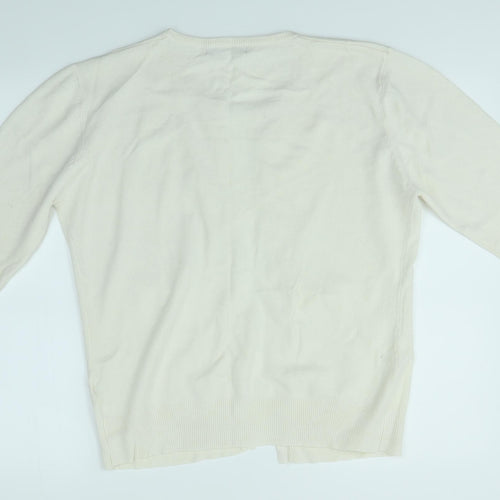 Pure and Natural Womens Ivory   Cardigan Jumper Size 14