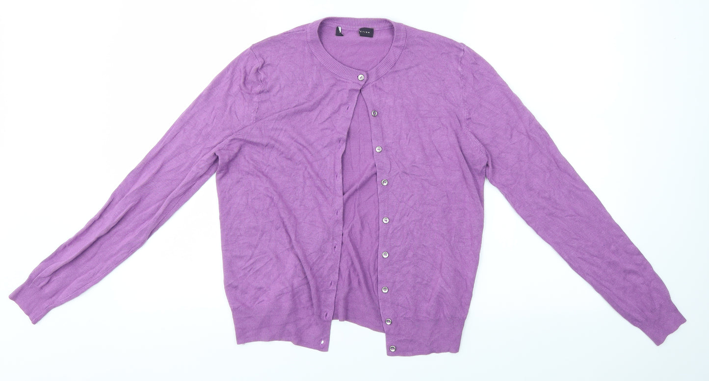 M&S Womens Purple   Cardigan Jumper Size XS