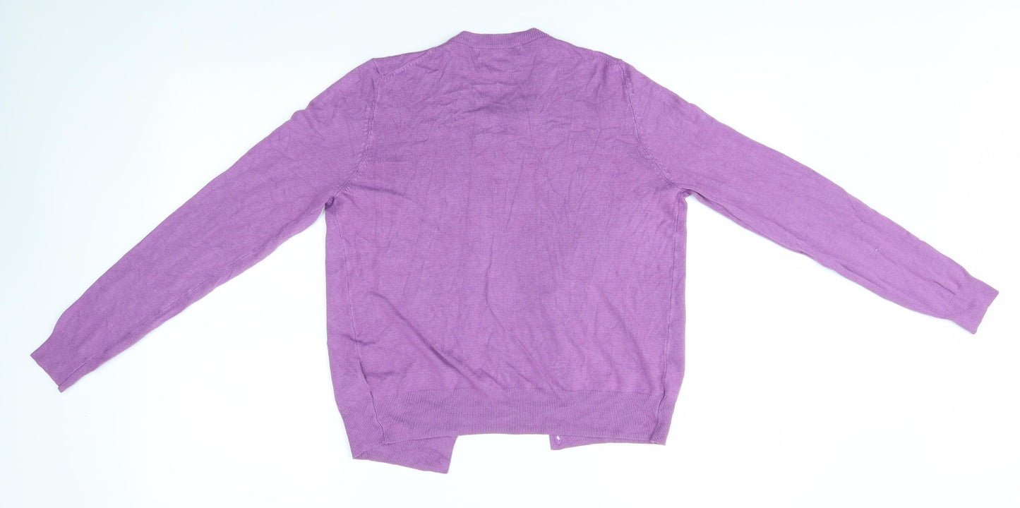 M&S Womens Purple   Cardigan Jumper Size XS