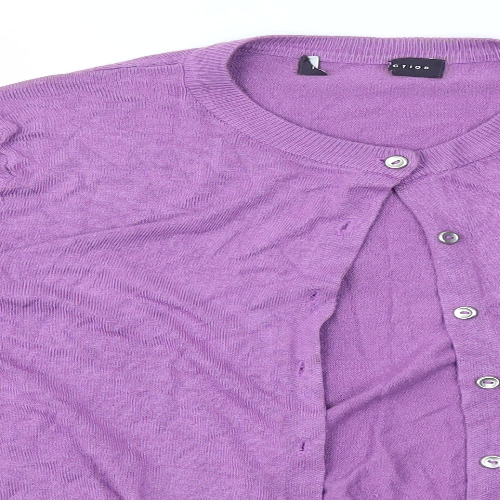 M&S Womens Purple   Cardigan Jumper Size XS