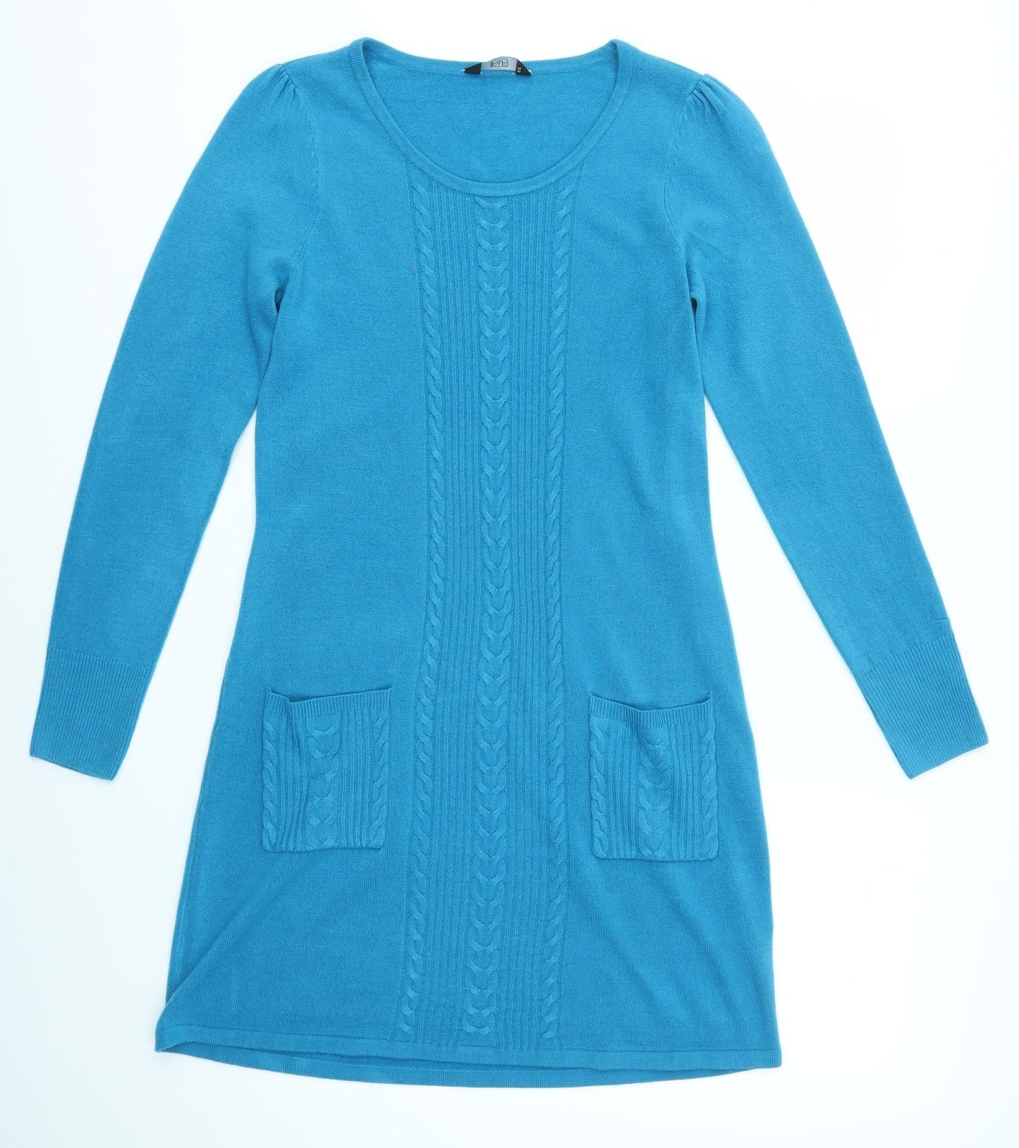F&F Womens Blue   Jumper Dress  Size 8