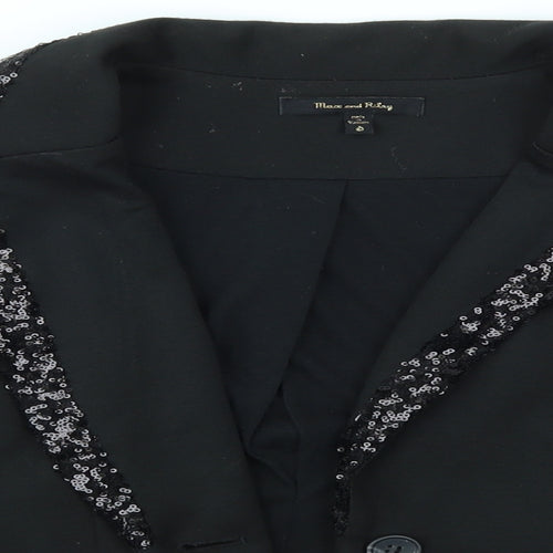 MAX AND RILEY Womens Black   Jacket Blazer Size S