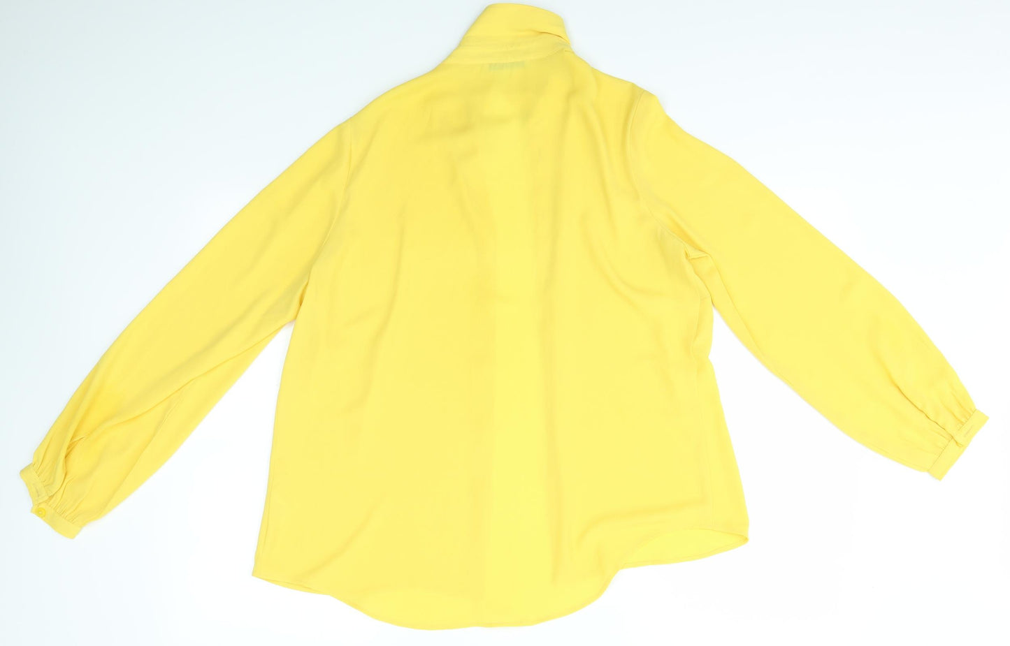 TU Womens Yellow   Basic Button-Up Size 14