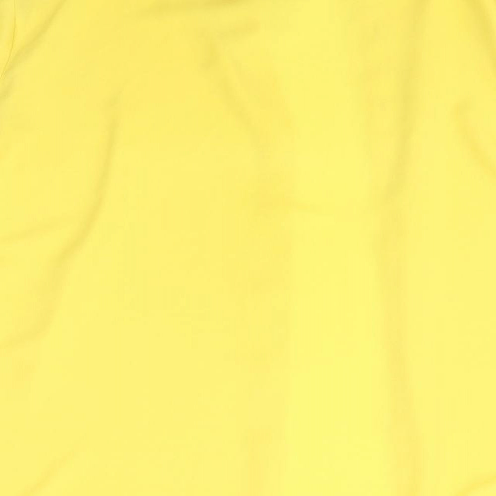 TU Womens Yellow   Basic Button-Up Size 14