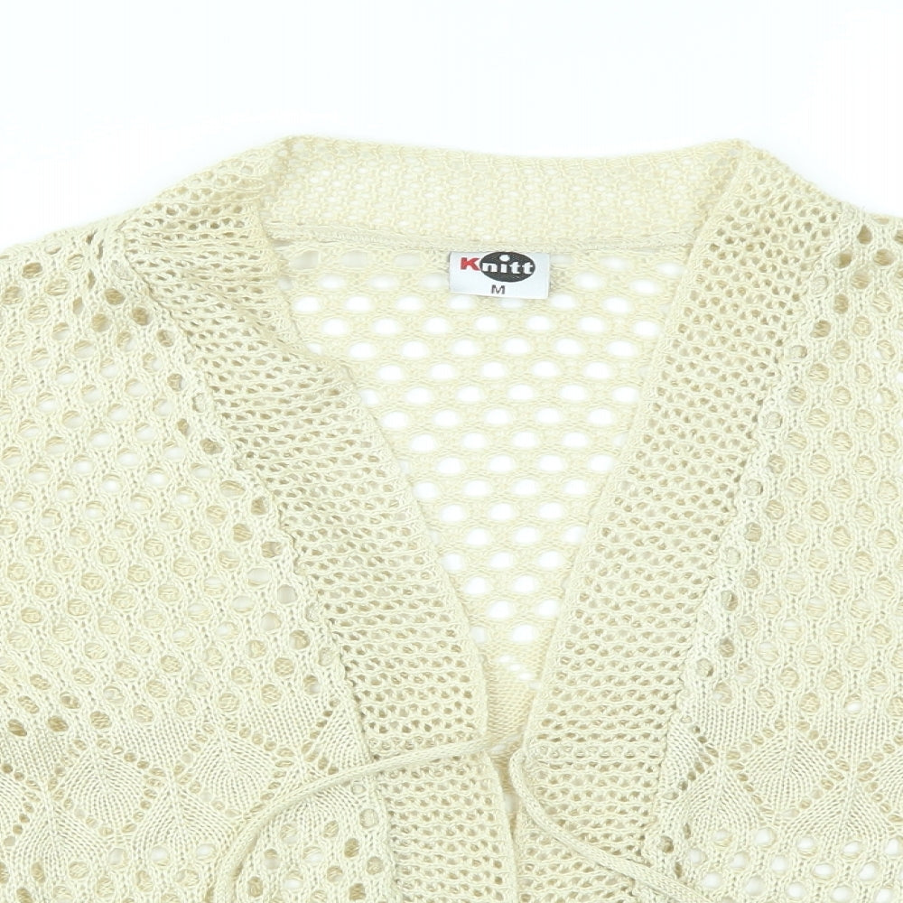 KNITT Womens Beige   Cardigan Jumper Size M