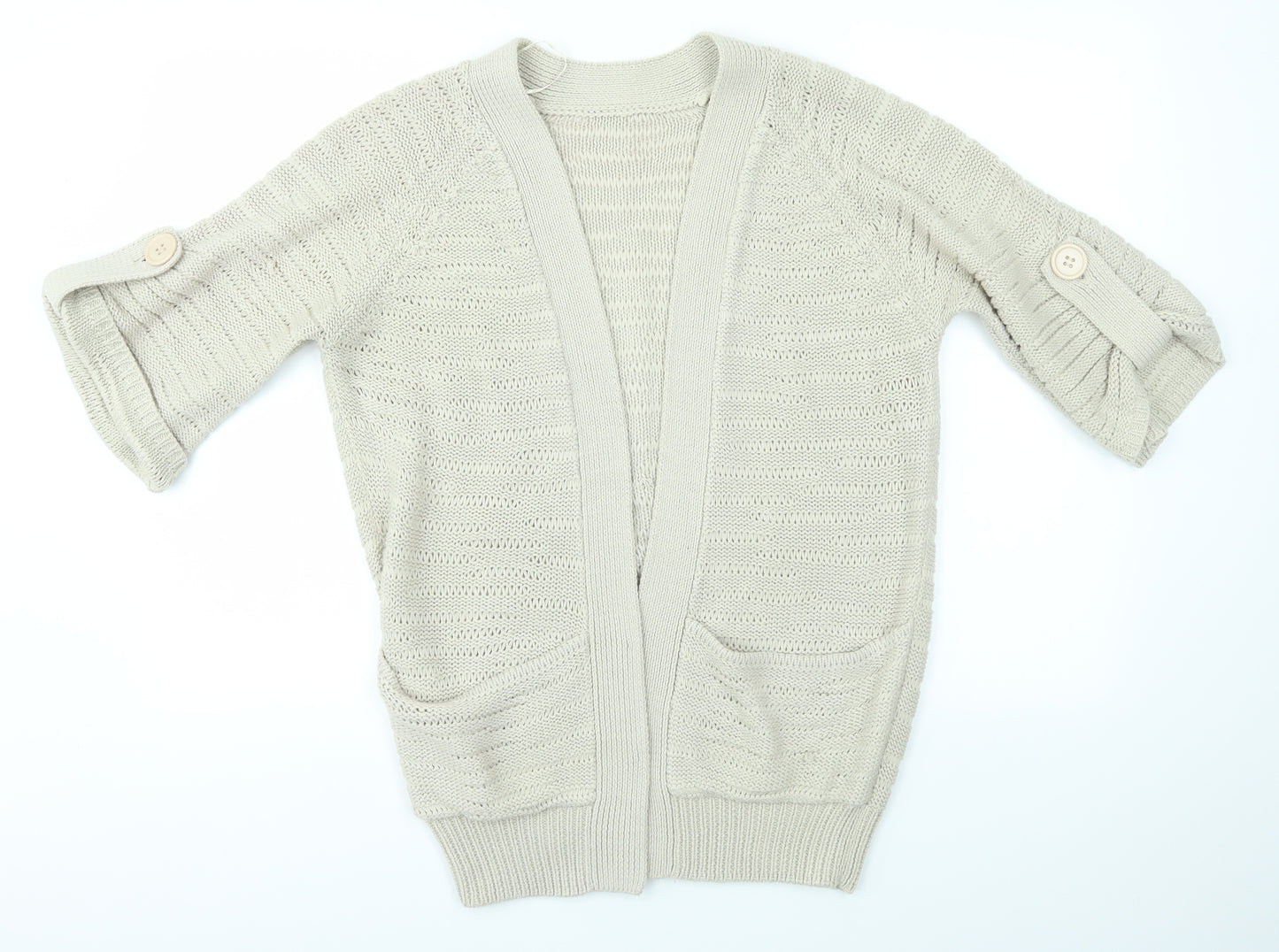 Preworn Womens Beige   Cardigan Jumper Size 12
