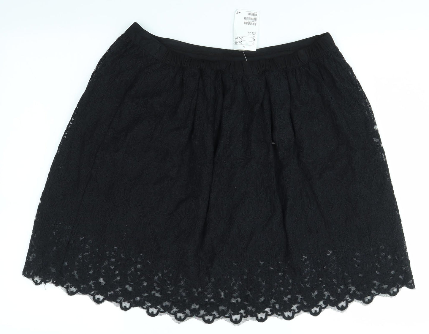 H&M Womens Black   A-Line Skirt Size 14
