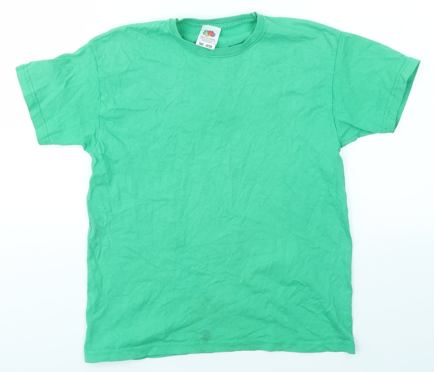 Fruit of the Loom Boys Green   Basic T-Shirt Size 9-10 Years