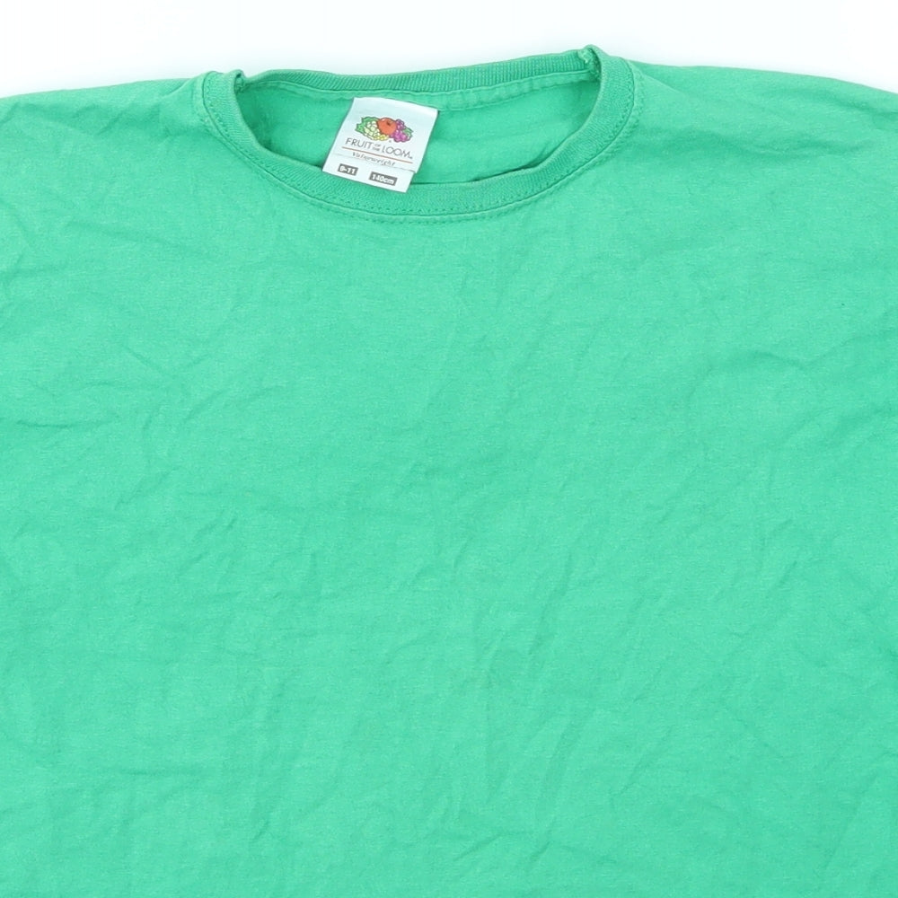 Fruit of the Loom Boys Green   Basic T-Shirt Size 9-10 Years