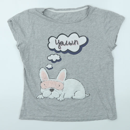 Preworn Womens Grey   Top Pyjama Top Size S  - YAWN DOG