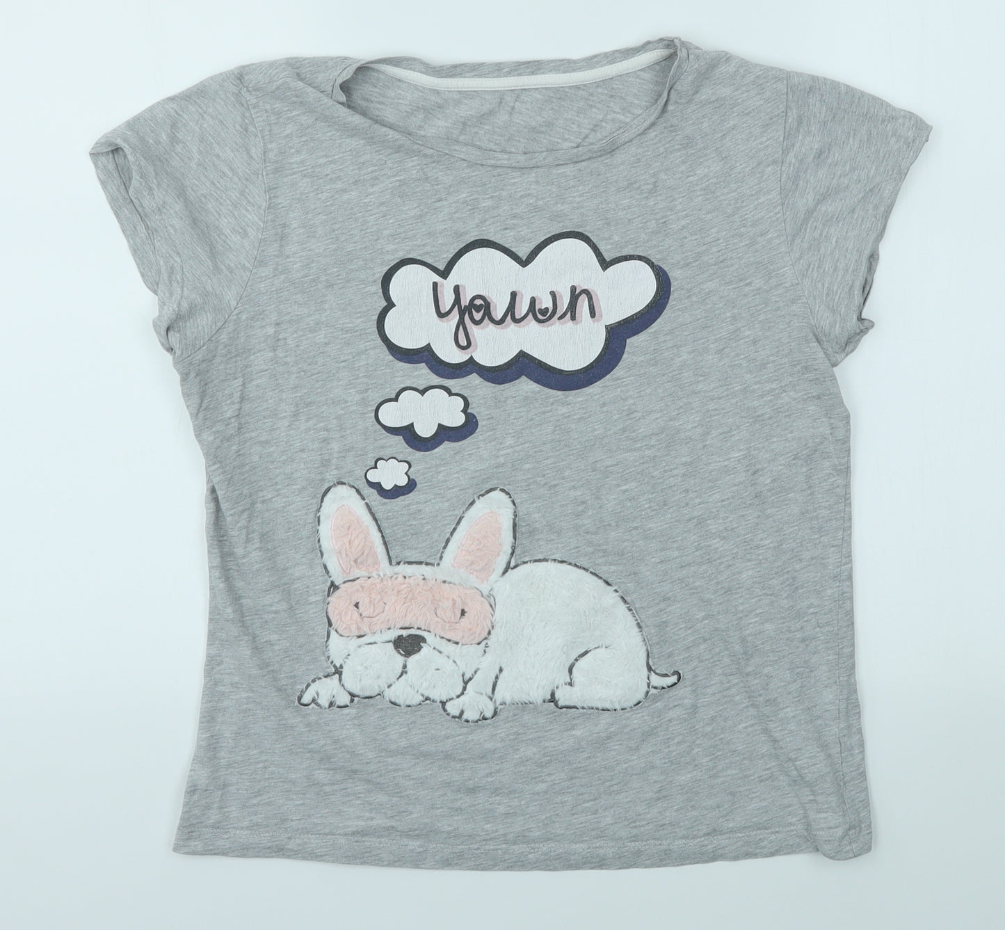 Preworn Womens Grey   Top Pyjama Top Size S  - YAWN DOG