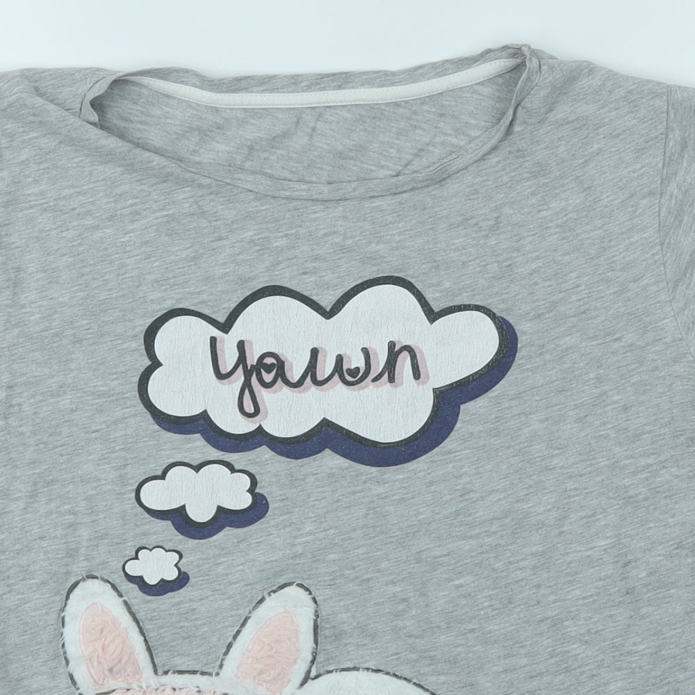 Preworn Womens Grey   Top Pyjama Top Size S  - YAWN DOG
