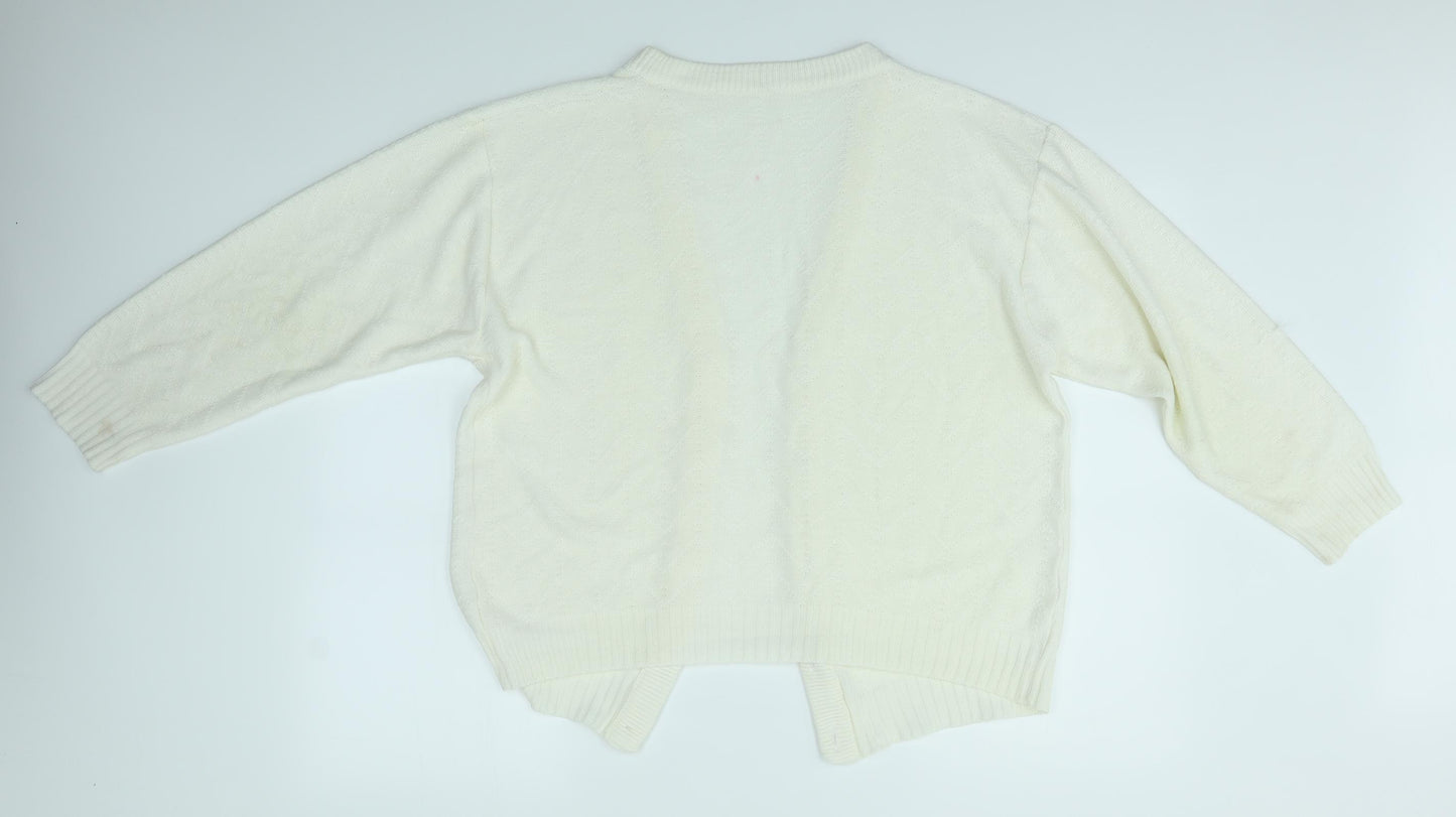 Preworn Womens Ivory   Cardigan Jumper Size L