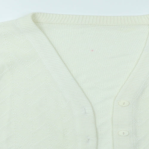 Preworn Womens Ivory   Cardigan Jumper Size L