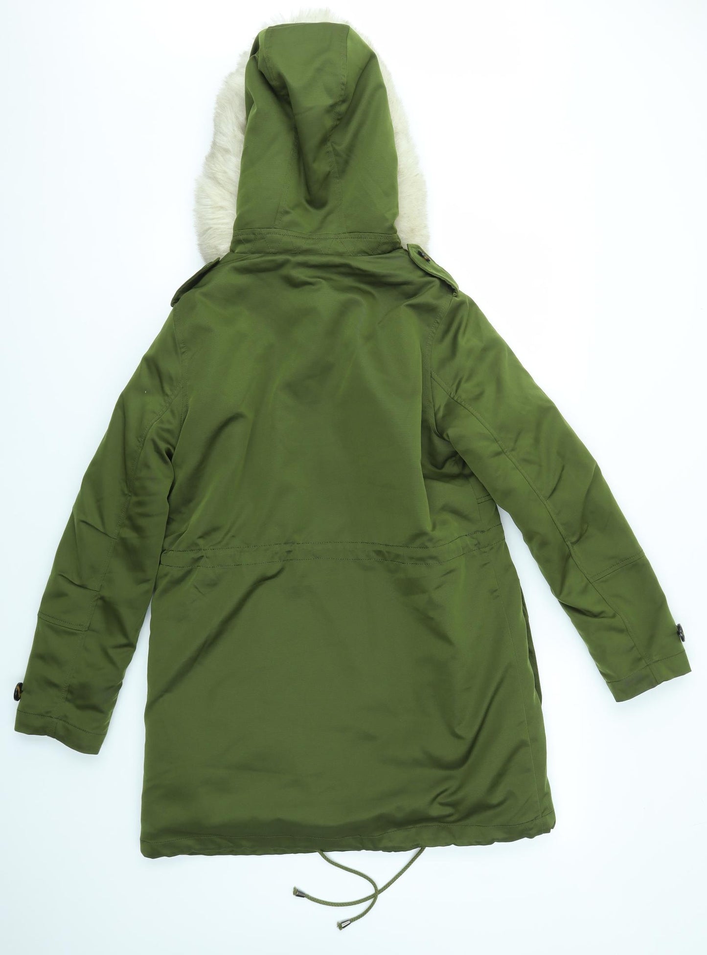 Topshop Womens Green   Overcoat Coat Size 8
