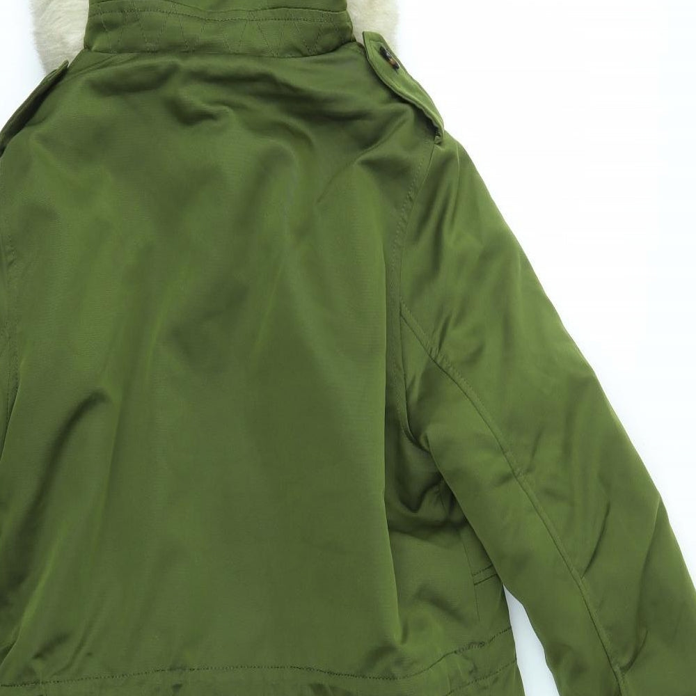 Topshop Womens Green   Overcoat Coat Size 8