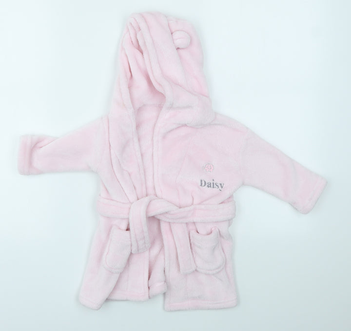 BABYTOWN Girls Pink Solid Robe Size 6-9 Months - DAISY