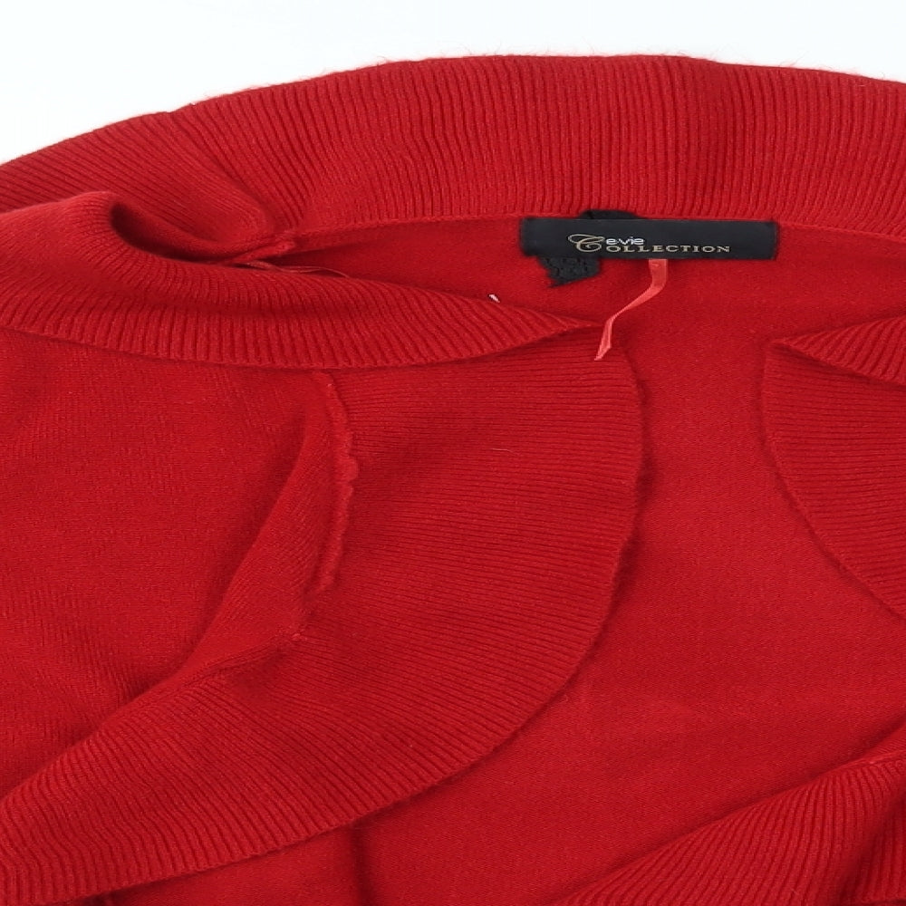 Evie Collection Womens Red   Cardigan Jumper Size 14