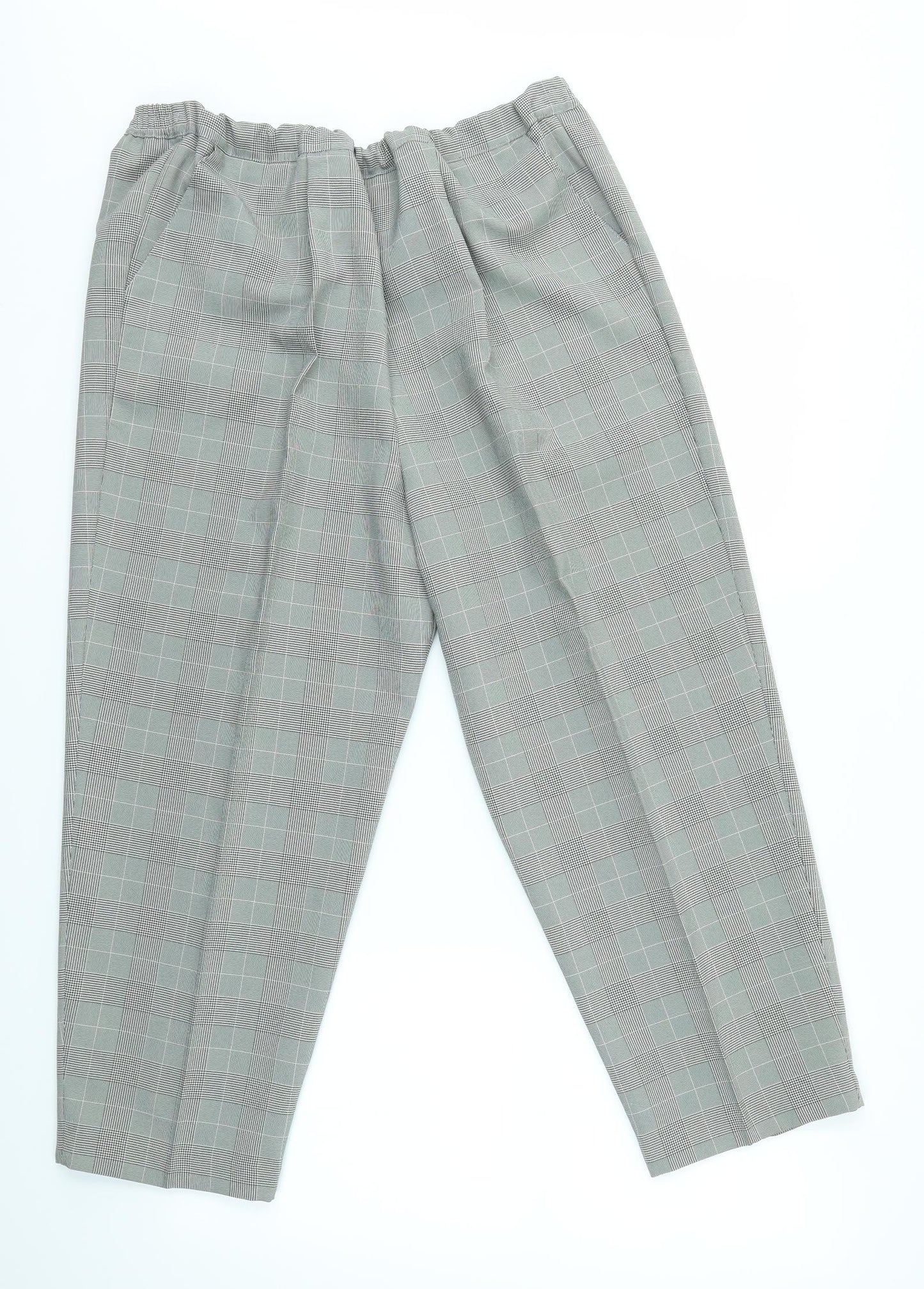 Classics Womens Grey Check  Dress Pants Trousers Size 20 L30 in
