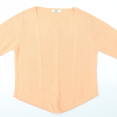 TRU Womens Orange   Pullover Jumper Size L