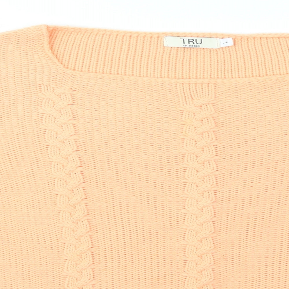 TRU Womens Orange   Pullover Jumper Size L