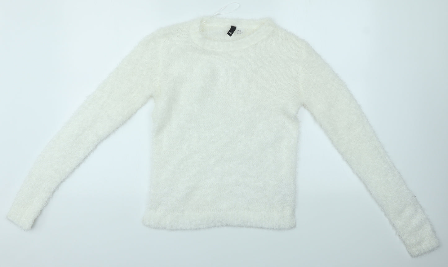 H&M Womens White   Pullover Jumper Size XS