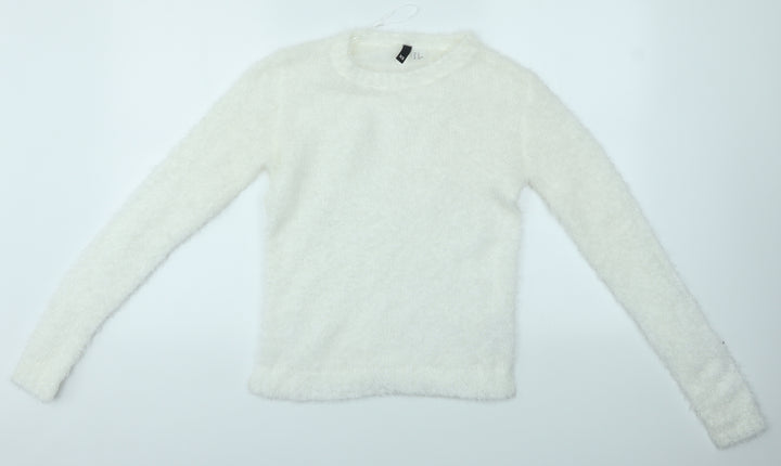 H&M Womens White   Pullover Jumper Size XS