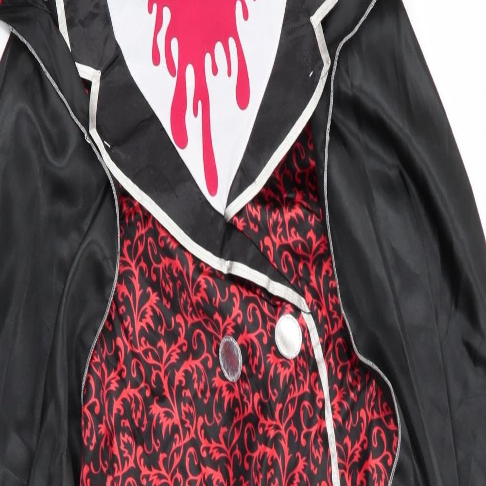 Preworn Boys Black Floral  Basic Casual Size S  - Dracula Costume