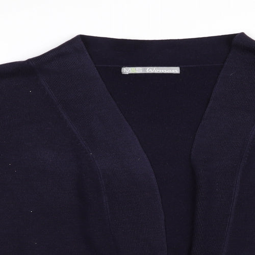 Marks and Spencer Womens Blue   Cardigan Jumper Size 14
