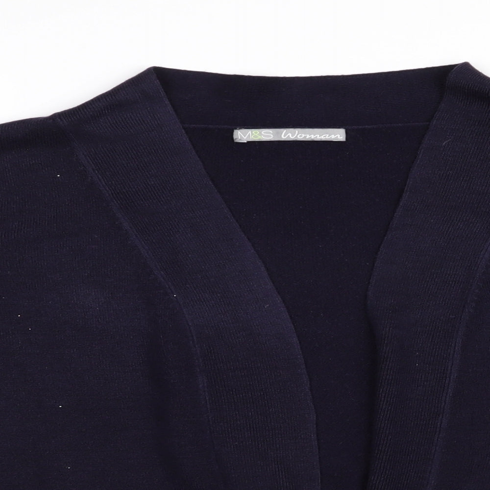 Marks and Spencer Womens Blue   Cardigan Jumper Size 14