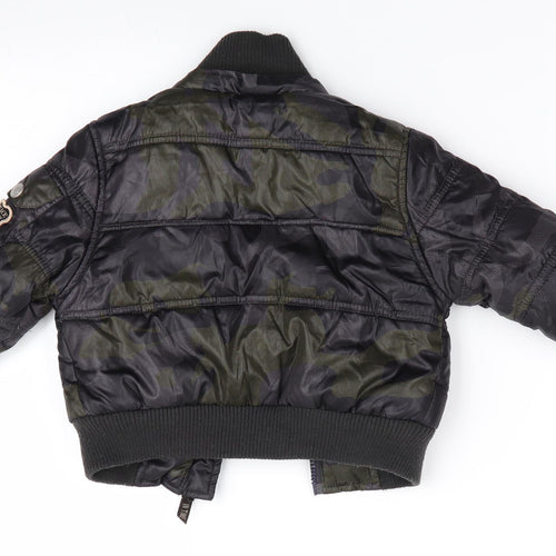 In time Boys Green Camouflage  Bomber Jacket Coat Size 12 Months  - Armed Force Police