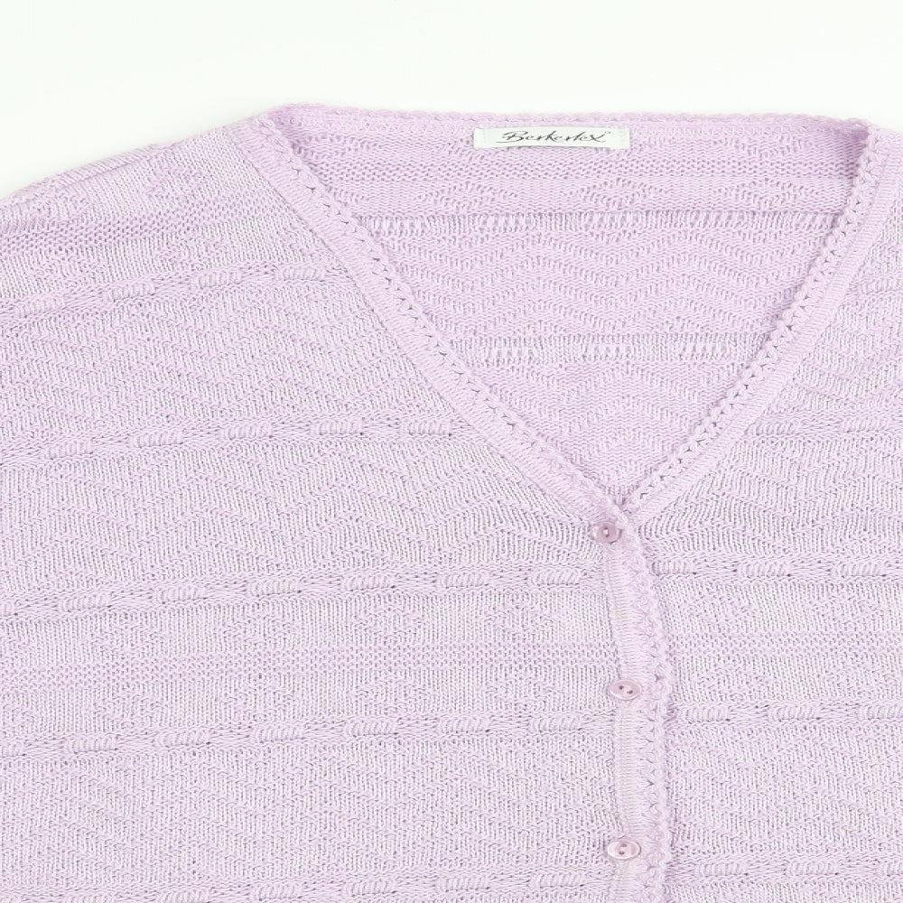 Berketex Womens Purple   Cardigan Jumper Size 18