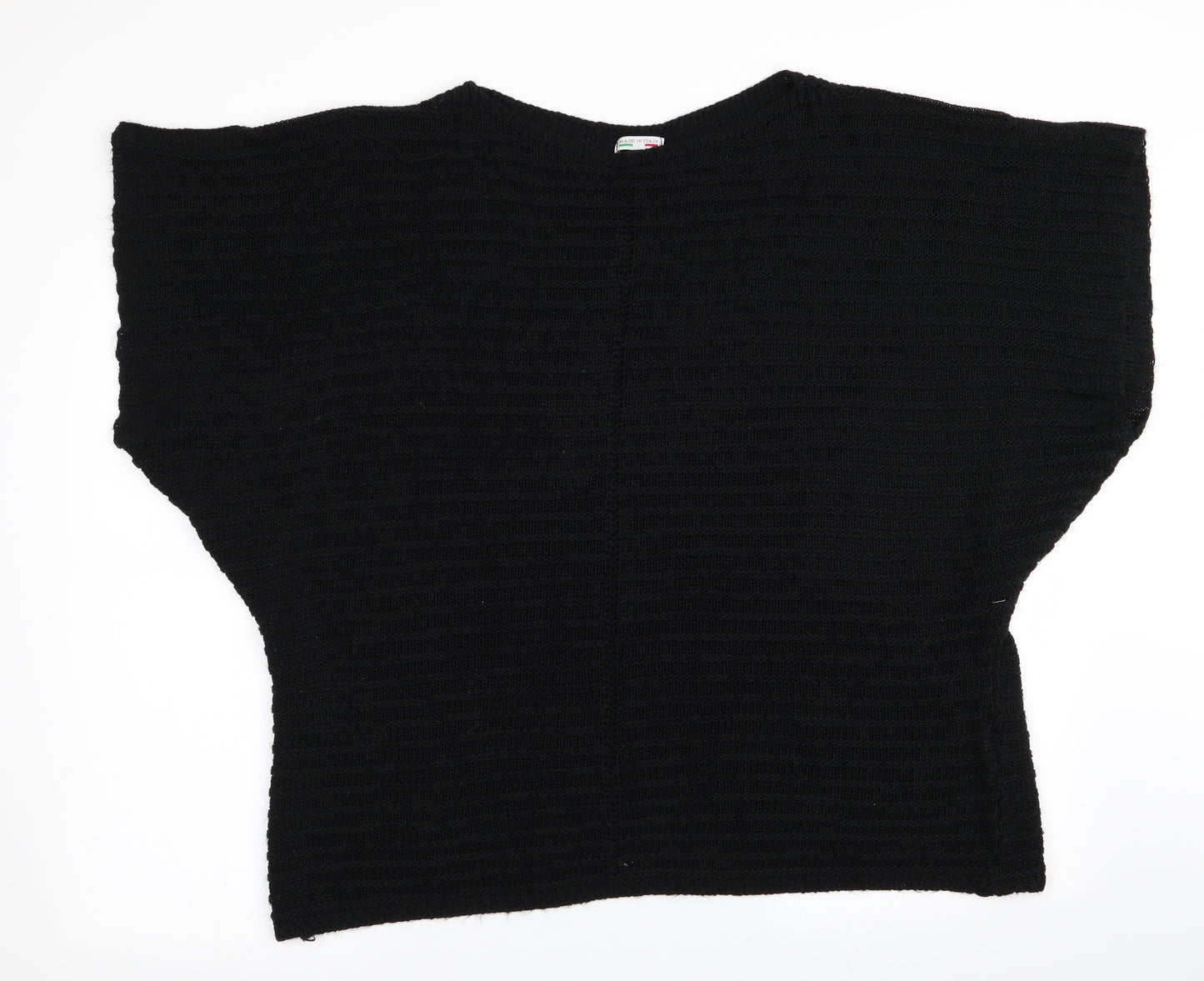 Made in Italy Womens Black   Pullover Jumper   - Batwing Sleeve