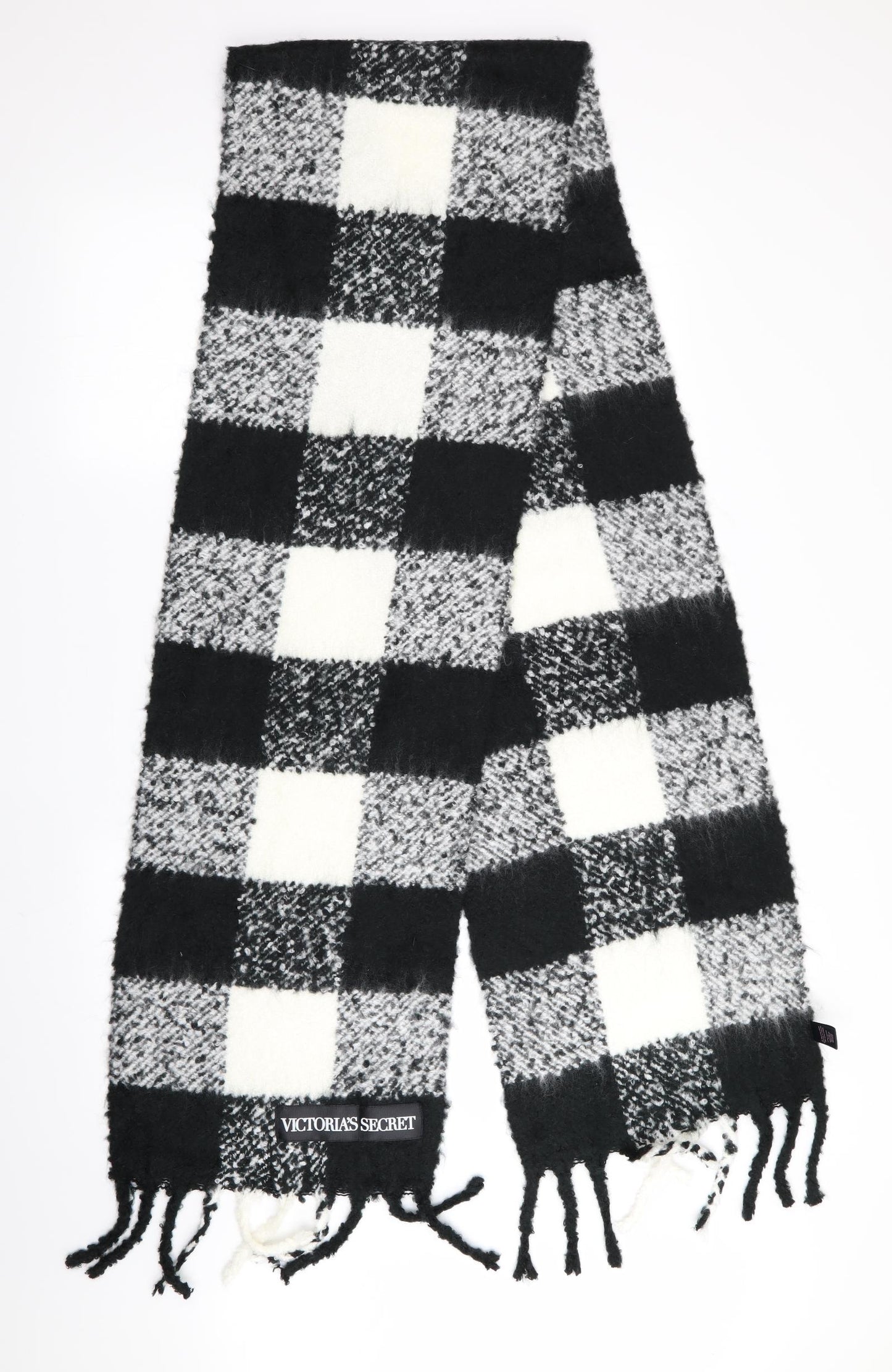 Victoria's Secret Womens Black Check   Scarf