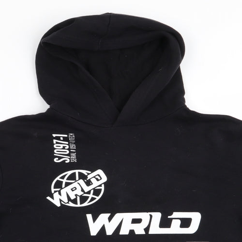 H&M Boys Black   Pullover Hoodie Size 11-12 Years  - Stay Chilled