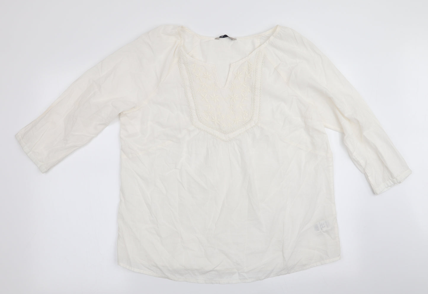 Marks and Spencer Womens Ivory   Basic Blouse Size 16