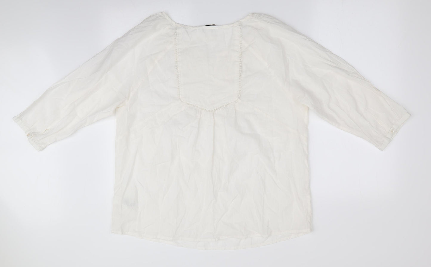 Marks and Spencer Womens Ivory   Basic Blouse Size 16