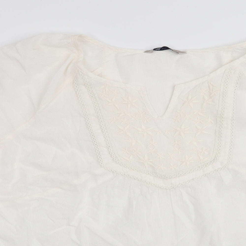 Marks and Spencer Womens Ivory   Basic Blouse Size 16
