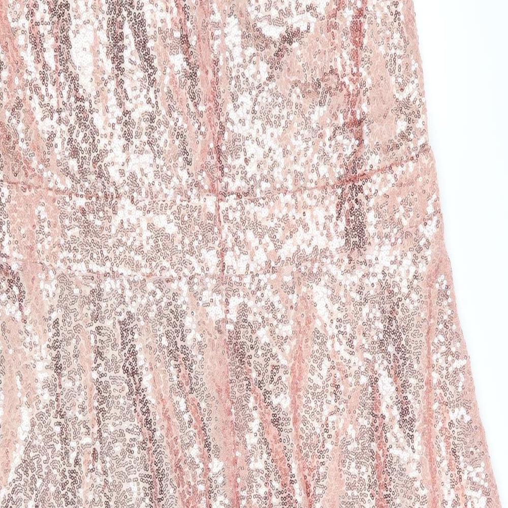 Grace Karin Womens Pink   Fit & Flare  Size 2XL  - Sequins all over