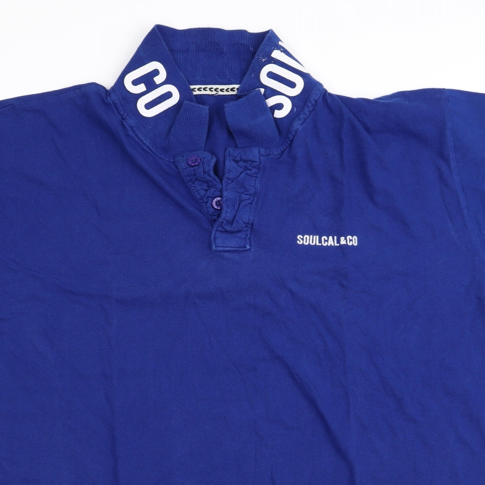 Preworn Mens Blue    Polo Size 3XL  - Soulcal