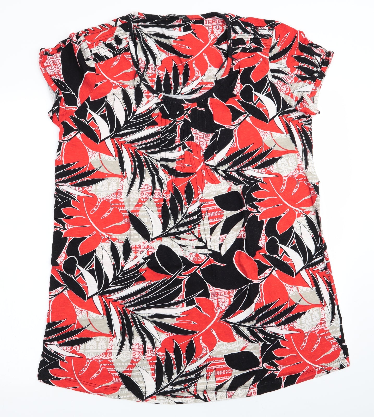 The Collection by Debenhams Womens Orange Floral  Basic T-Shirt Size 16