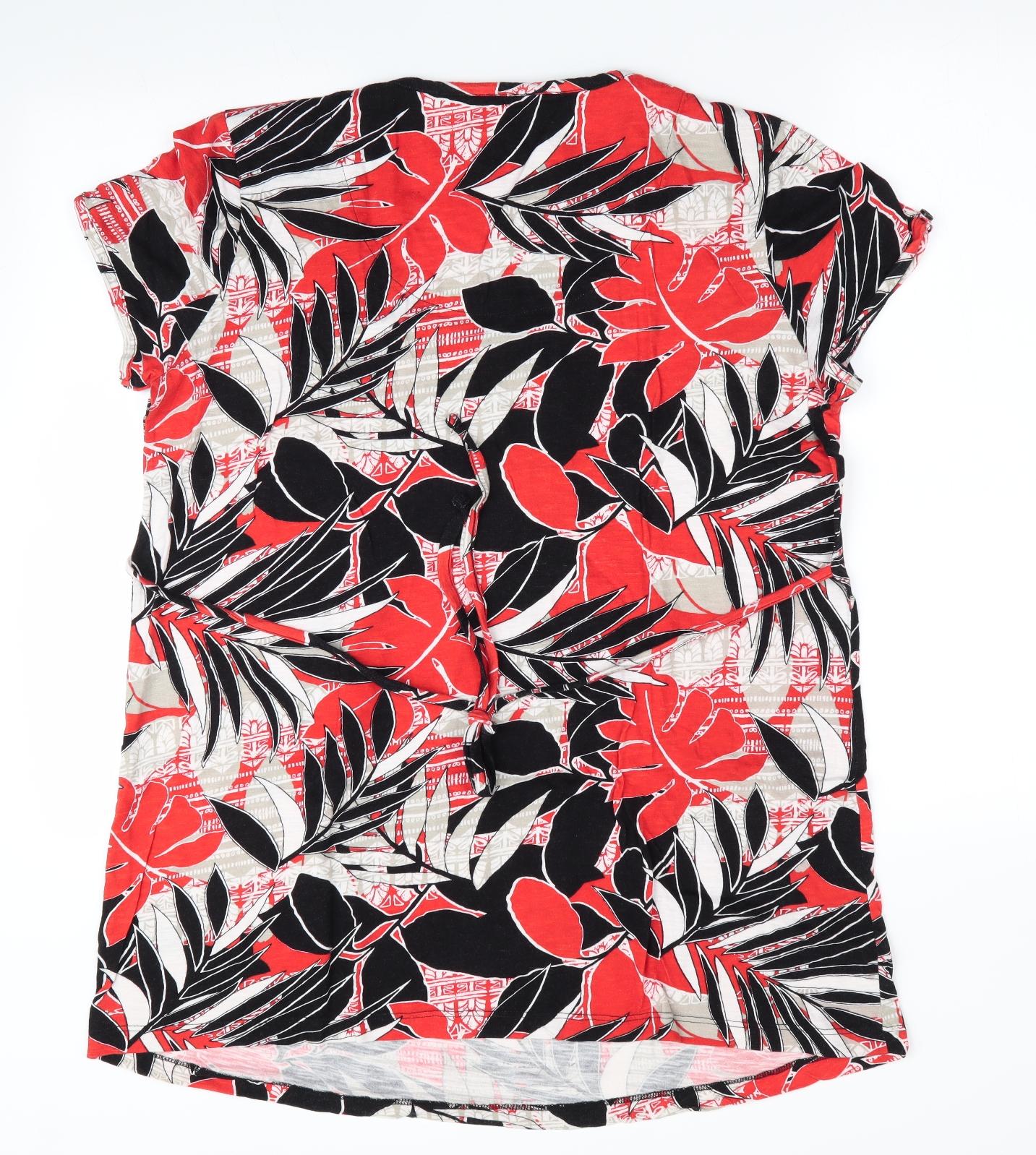 The Collection by Debenhams Womens Orange Floral  Basic T-Shirt Size 16