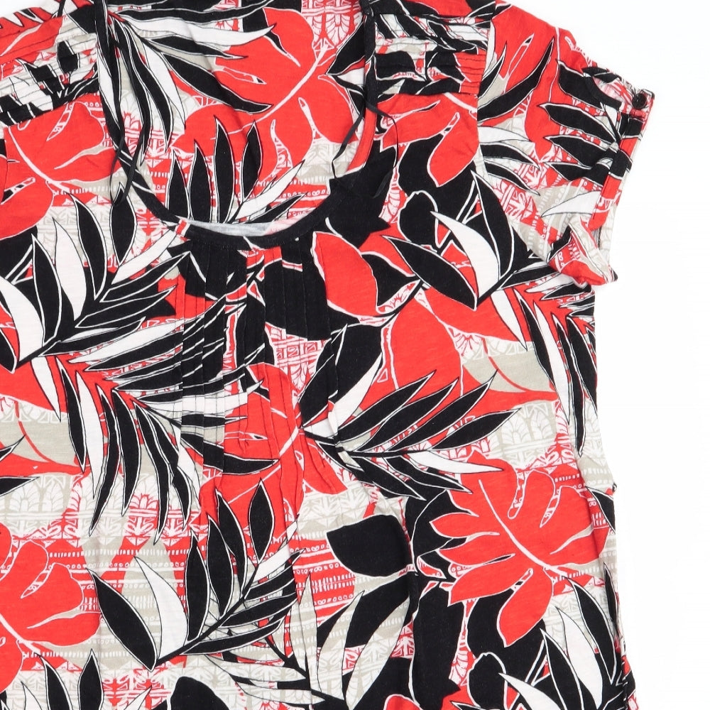 The Collection by Debenhams Womens Orange Floral  Basic T-Shirt Size 16
